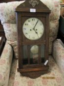 EARLY 20TH CENTURY OAK WALL CLOCK, 63CM HIGH