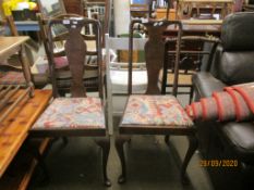 PAIR OF UPHOLSTERED DINING CHAIRS