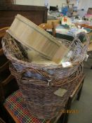 WICKER LOG BOXES ETC