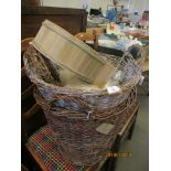 WICKER LOG BOXES ETC