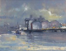 •AR Geoffrey Chatten (born 1938), "Cobholm - Great Yarmouth", oil on board, signed lower right and