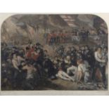After Benjamin West, engraved by James Heath, "The death of Lord Nelson, K.B", hand coloured