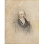 John Thirtle (1777-1839), Portrait of Rev Hepworth, Rector of Hanworth, watercolour, 23 x 18cm.