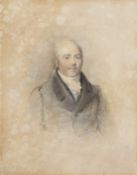 John Thirtle (1777-1839), Portrait of Rev Hepworth, Rector of Hanworth, watercolour, 23 x 18cm.