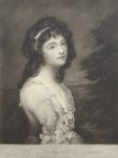 Sir Frank Short (1857-1945), "Emma Hart", black and white mezzotint, signed in pencil to lower