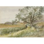 Charles Harmony Harrison (1842-1902), Landscape, watercolour, signed lower right, 17 x 24cm