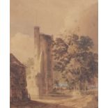 John Berney Crome (1794-1842), 'Caister Castle', watercolour, 30 x 24cm,