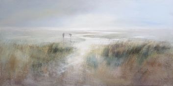 •AR Michael J Sanders (born 1959), "On the Marsh", acrylic on canvas, signed lower right, 50 x
