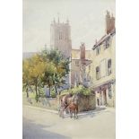 Gertrude Caroline Fitt (1863-1942), St John's Church, Maddermarket, Norwich, watercolour, 36 x 25cm