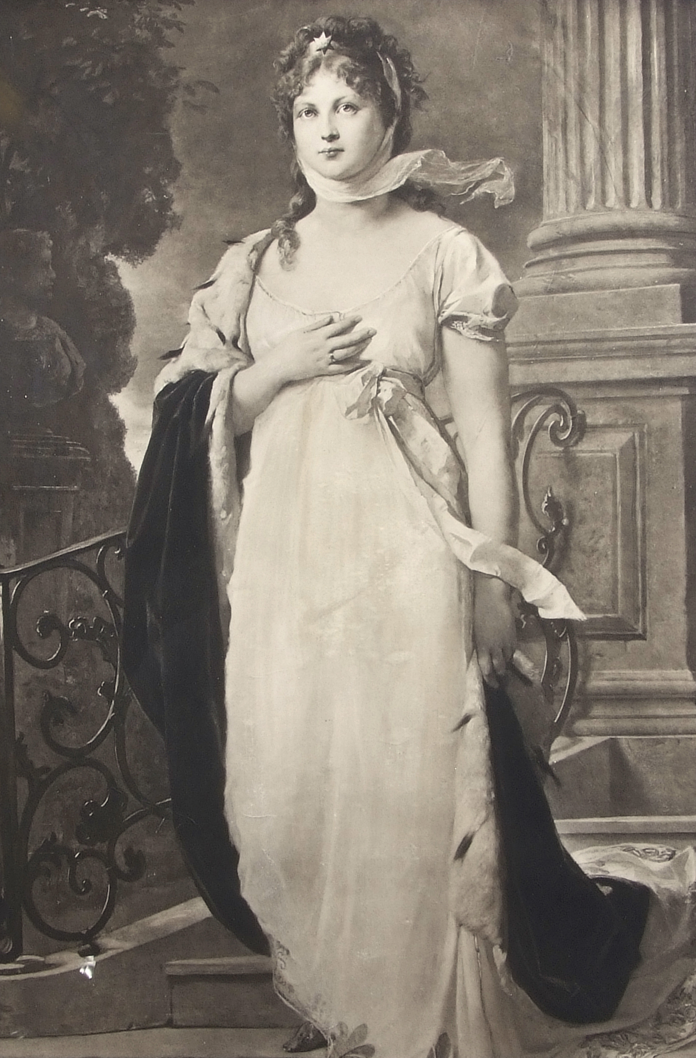 Sir Frank Short (1857-1945), "Emma Hart", black and white mezzotint, signed in pencil to lower - Image 2 of 2