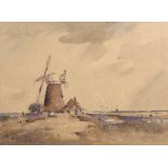 •AR Arthur Edward Davies, RBA, RCA (1893-1988), "Runham Mill, Castle Acre", watercolour, signed