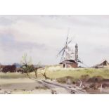AR Leslie L Hardy Moore, RI (1907-1997) "Sprowston Mill", watercolour, signed lower left, 26 x 36cm.