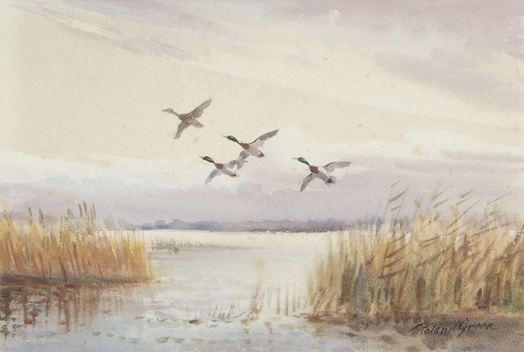 •AR Roland Green (1896-1972), pair of watercolours, both signed, 17 x 26cm - Image 2 of 2