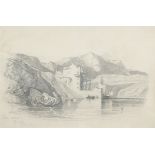 Miles Edmund Cotman (1810-1858), "Whitby, Yorkshire, April 1828", pencil drawing, signed and