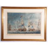After Robert Dodd, engraved by the same, "View 1st of the Victory, obtained by the British Fleet,