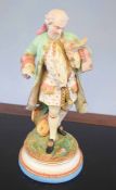 19th century Continental bisque figure of a gent