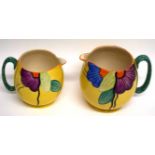 Two Hanley Art Deco style jugs