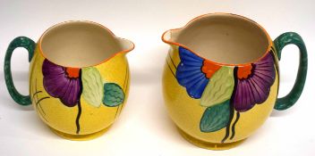 Two Hanley Art Deco style jugs