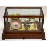 Mahogany cased barograph by Sewills of Liverpool, 37cm wide