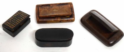 Vintage horn snuff box and others