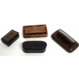 Vintage horn snuff box and others