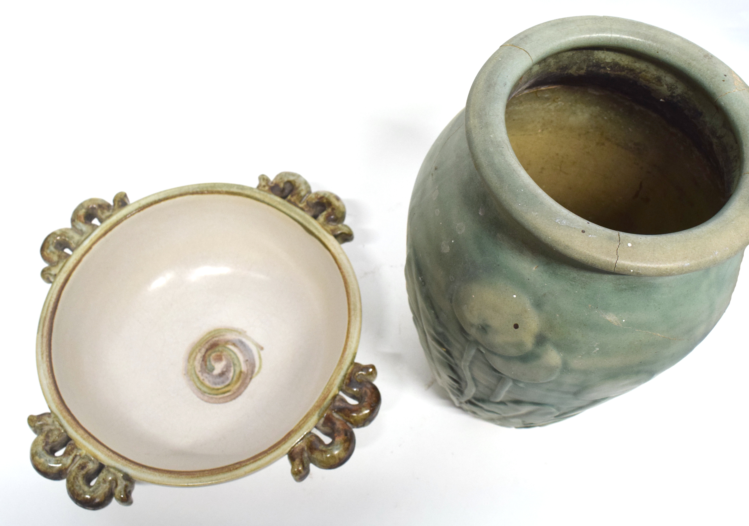 Two Art Deco pottery Denby wares mid-20th century including a bowl from Tyrolean range by Alice - Image 3 of 3