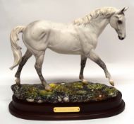 Royal Doulton model of Desert Orchid on oval plinth, midelled by G Tongue, limited edition of