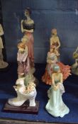 Group of Leonardo Collection figurines in 1920s style