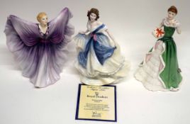 Group of Royal Doulton figurines, some with signatures to base including Samantha HN4043, with