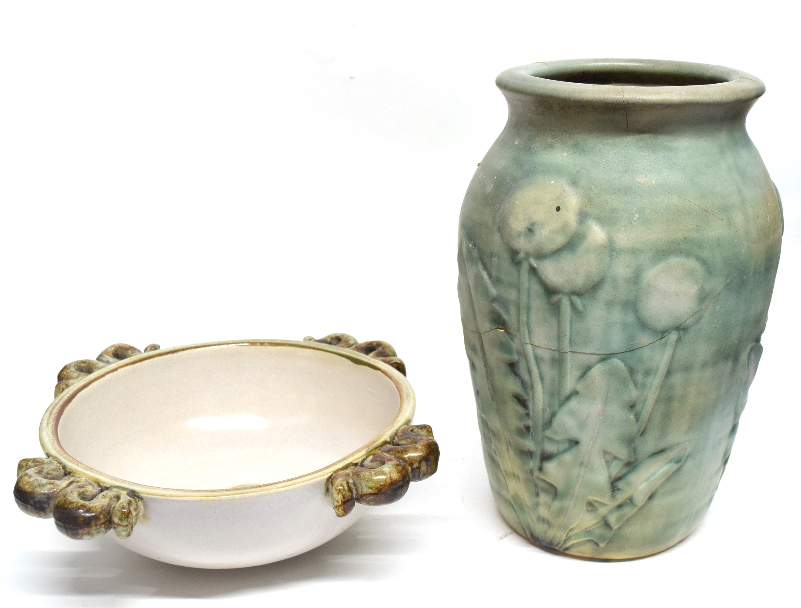 Two Art Deco pottery Denby wares mid-20th century including a bowl from Tyrolean range by Alice