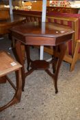 EDWARDIAN MAHOGANY OCTAGONAL TWO-TIER OCCASIONAL TABLE, 62CM WIDE