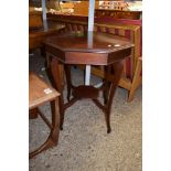 EDWARDIAN MAHOGANY OCTAGONAL TWO-TIER OCCASIONAL TABLE, 62CM WIDE