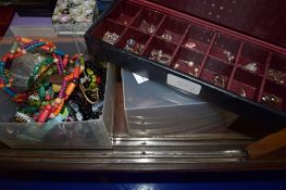 TWO BOXES OF COSTUME JEWELLERY