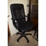 MODERN BLACK OFFICE SWIVEL ARMCHAIR