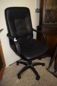 MODERN BLACK OFFICE SWIVEL ARMCHAIR