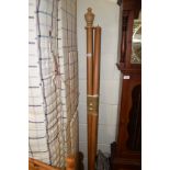 PAIR OF MODERN PINE EFFECT CURTAIN RAILS, 170CM LONG