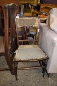 EDWARDIAN BEDROOM CHAIR (A/F)