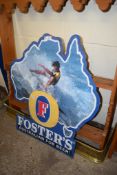FOSTERS LAGER TIN ADVERTISING SIGN, 85CM HIGH