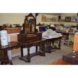 VICTORIAN DUCHESS DRESSING TABLE AND MATCHING MARBLE TOPPED WASH STAND, 120 AND 125CM WIDE