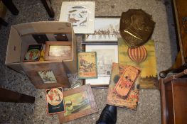 BOX OF VARIOUS PICTURES AND PRINTS ETC