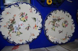 PAIR OF PLATES WITH ORIENTAL DESIGN