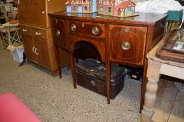 19TH CENTURY MAHOGANY BOW FRONT SIDEBOARD, 124CM WIDE