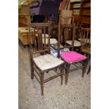 TWO EDWARDIAN INLAID BEDROOM CHAIRS