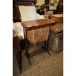 19TH CENTURY MAHOGANY WORK TABLE (CONVERTED FROM THE LARGEST OF A NEST), 51CM WIDE