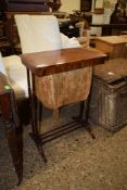 19TH CENTURY MAHOGANY WORK TABLE (CONVERTED FROM THE LARGEST OF A NEST), 51CM WIDE