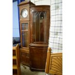 REPRODUCTION FULL HEIGHT GLAZED TOP CORNER CABINET, 183CM HIGH