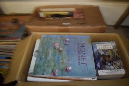 TWO BOXES OF VARIOUS ART REFERENCE BOOKS ETC