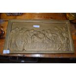 PLASTER PLAQUE MODELLED WITH A CLASSICAL SCENE