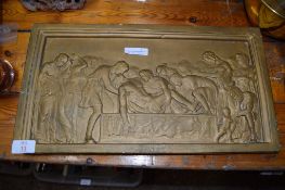 PLASTER PLAQUE MODELLED WITH A CLASSICAL SCENE