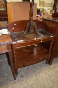 MAHOGANY TWO-TIER WASH STAND WITH TRAY TOP AND GLASS INSET, 75CM WIDE